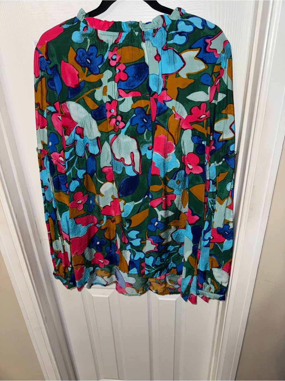 Floral Pleated Midi Skirt in Teal & Pink